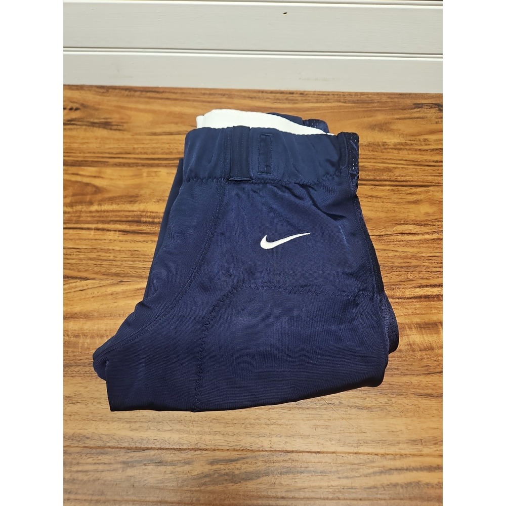 Nike Stock Alpha Varsity Football Pant Men's Large Navy Blue White Pants FJ9610